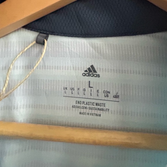 ADIDAS Golf womens size large long sleeve 1/4 zip sun protection shirt - Picture 7 of 8